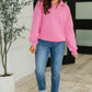 Bonbon Delight Half Zip Pullover in Pink