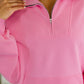 Bonbon Delight Half Zip Pullover in Pink