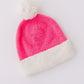 Bright Pink Cozy Pom Beanie