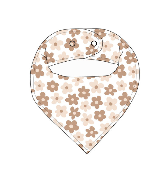 Sad Beige Daisy Bib