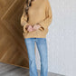 Bubbly Personality Bubble Sleeve Sweater in Wheat