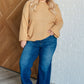 Bubbly Personality Bubble Sleeve Sweater in Wheat