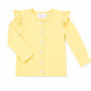 Butter Yellow Ruffle Cardigan