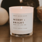 Merry and Bright Soy Candle - White Jar - 11 oz