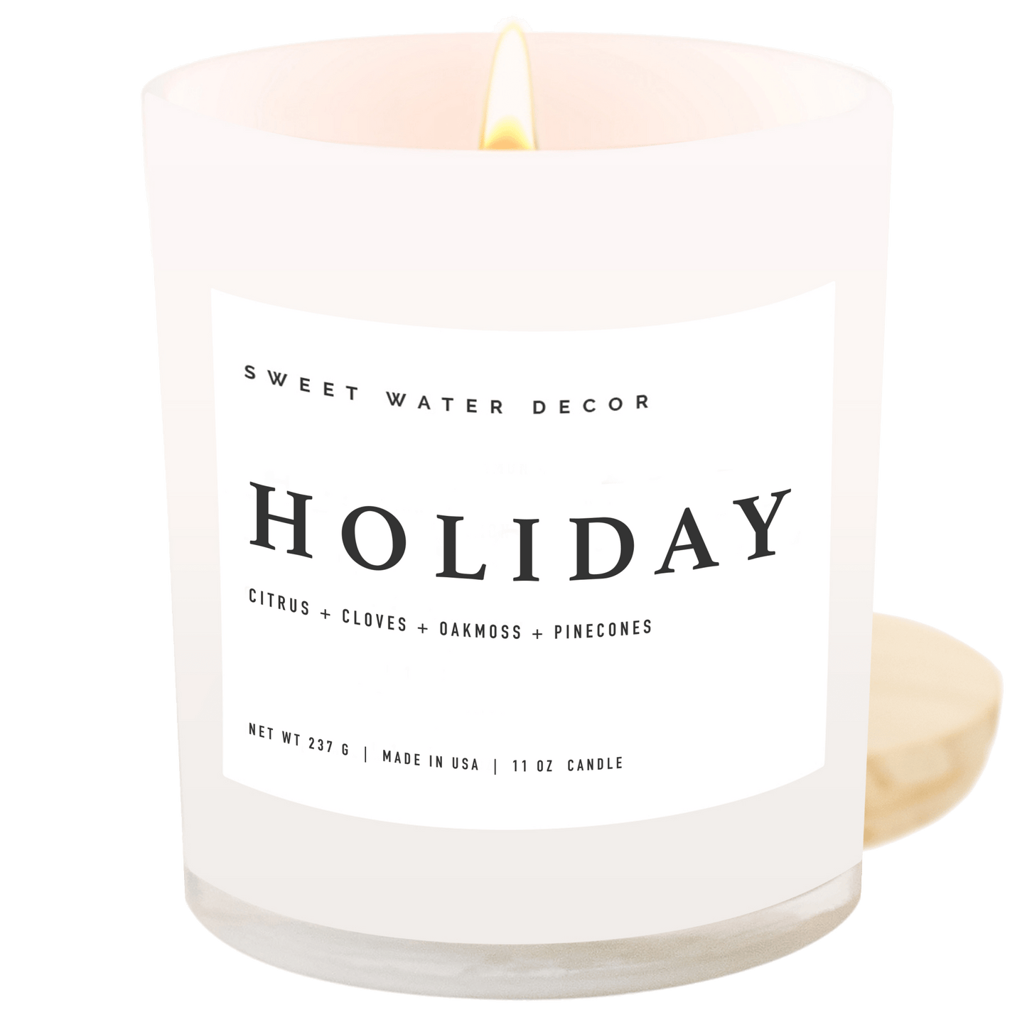 Holiday Soy Candle - White Jar - 11 oz