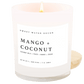 Mango and Coconut Soy Candle - White Jar - 11 oz