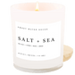 Salt and Sea Soy Candle - White Jar - 11 oz