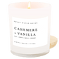 Cashmere and Vanilla Soy Candle - White Jar - 11 oz