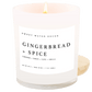 Gingerbread and Spice Soy Candle - White Jar - 11 oz