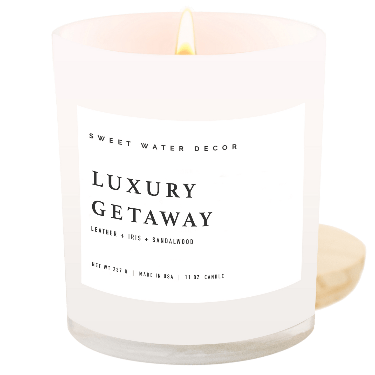 Luxury Getaway Soy Candle - White Jar - 11 oz