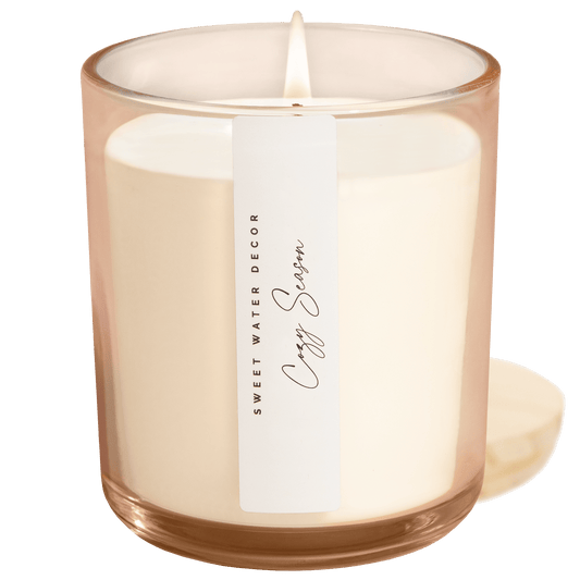 Cozy Season Soy Candle - Tinted Glass Jar - 12 oz