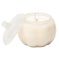 Warm and Cozy Soy Candle - White Translucent Glass Pumpkin Jar - 20 oz