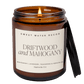 Driftwood and Mahogany Soy Candle - Amber Jar - 9 oz