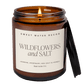 Wildflowers and Salt Soy Candle - Amber Jar - 9 oz
