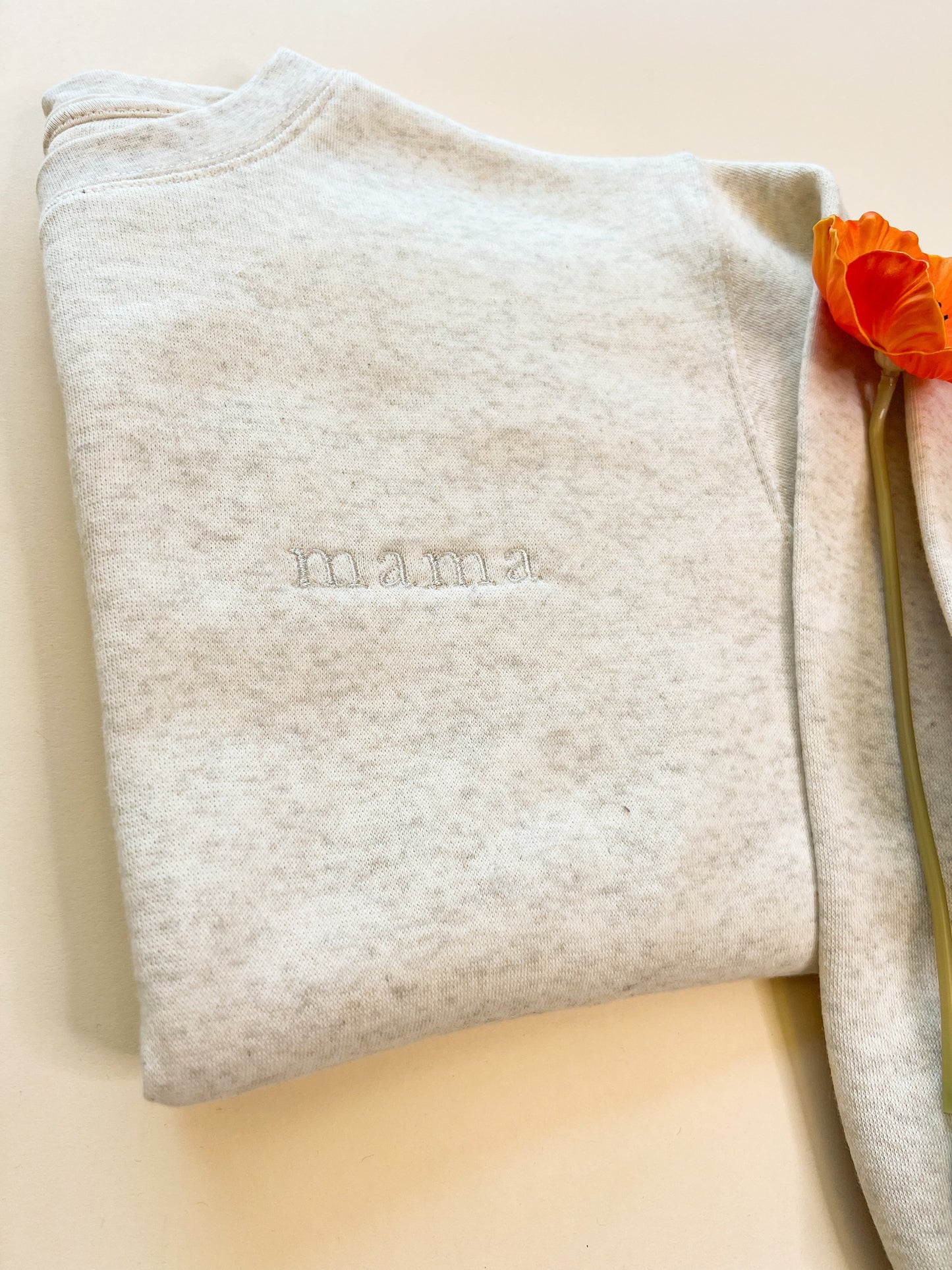 Mama Embroidered Classic Sweatshirt - Left Chest Design