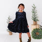 Black Dottie | Velvet Bow Back Dress