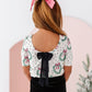 Girly Wreath Scoop Back Tee