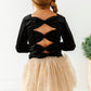 Black Velvet | Bow Back Long Sleeve Top