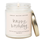 Happy Birthday Soy Candle - Clear Jar - 9 oz