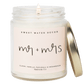 Mr. & Mrs. Quote Candle - Clear Jar - 9 oz (Palo Santo Patchouli)