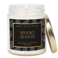 Spooky Season Soy Candle - Patterned 9 oz - Clear Jar (Cozy Season)