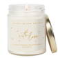 With Love Soy Patterned Candle - Clear Jar - 9 oz