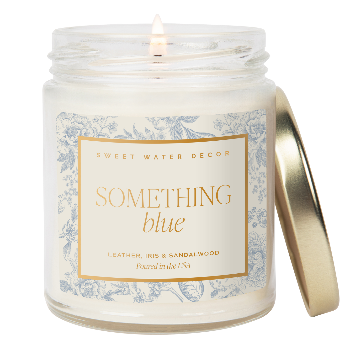 Something Blue Soy Candle - Clear Jar - 9 oz