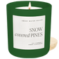 Snow Covered Pines Soy Candle - Green Matte Jar - 15 oz (Fraser Fir)