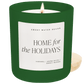 Home for the Holidays Soy Candle - Green Matte Jar - 15 oz (Flannel)