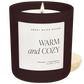 Warm and Cozy Soy Candle - Brown Matte Jar - 15 oz