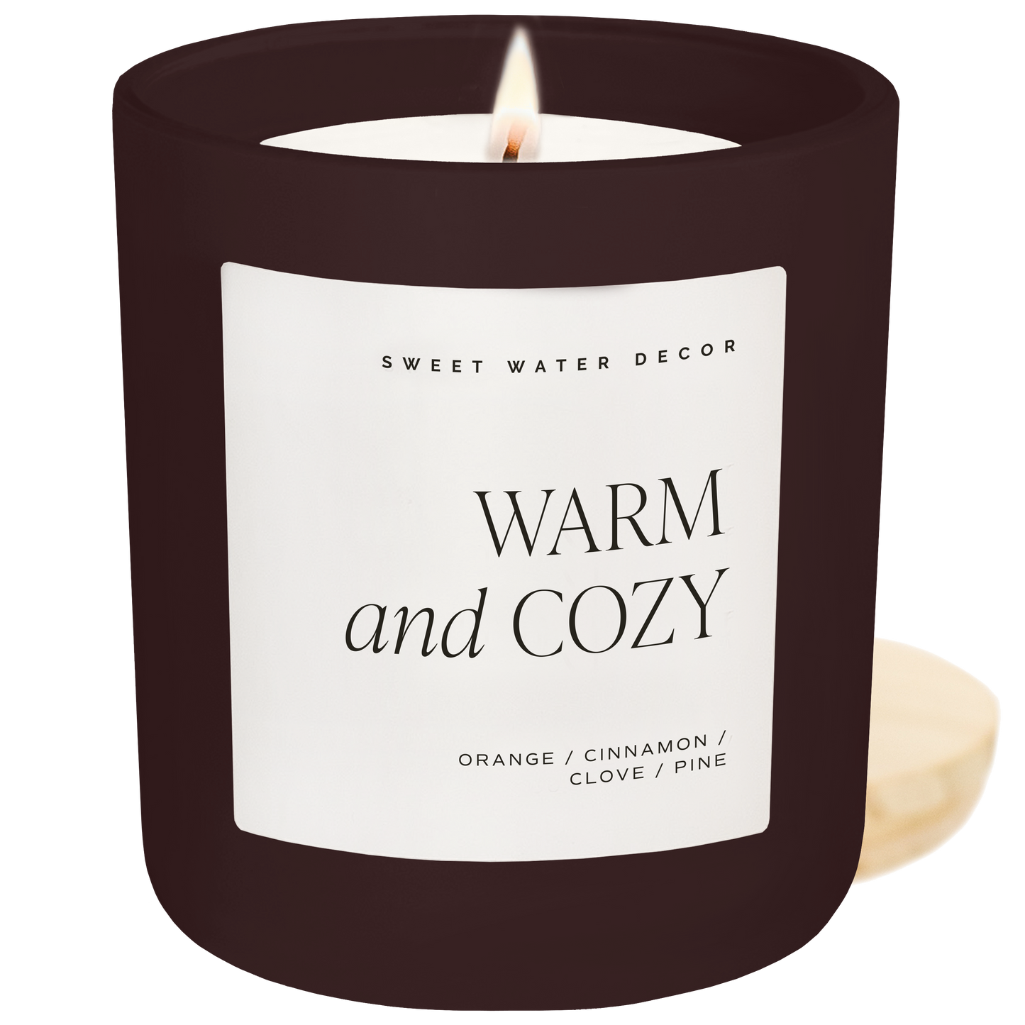Warm and Cozy Soy Candle - Brown Matte Jar - 15 oz