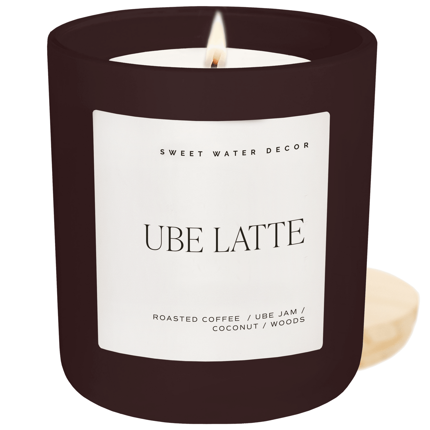 Ube Latte Soy Candle - Brown Matte Jar - 15 oz