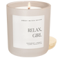 Relax Girl Soy Candle - Tan Matte Jar - 15 oz (Relaxation)