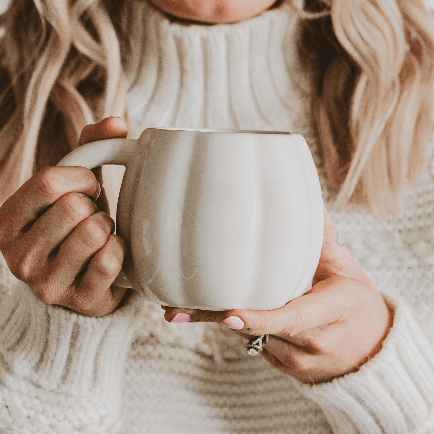 Cream Pumpkin 19oz. Figurine Coffee Mug