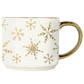 Gold Snowflakes 14oz. Gold Handle Coffee Mug