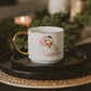 Vintage Santa 14oz. Gold Handle Coffee Mug