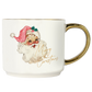 Vintage Santa 14oz. Gold Handle Coffee Mug