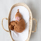 Camel Brown Swaddle Blanket and Hat Set