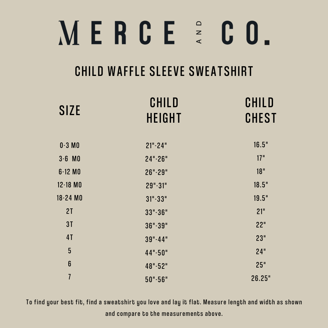 Lucky Little Lady Child Waffle Sleeve Sweatshirt