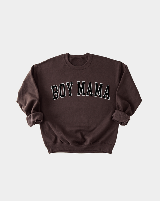 Boy Mama Varsity Pullover- 9 Colors