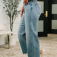 Claudia Mid Rise Wide Leg Ankle Jean