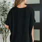 Coastal Ease V-Neck Top in Black