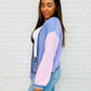 Coffee Date Color Block Cardigan
