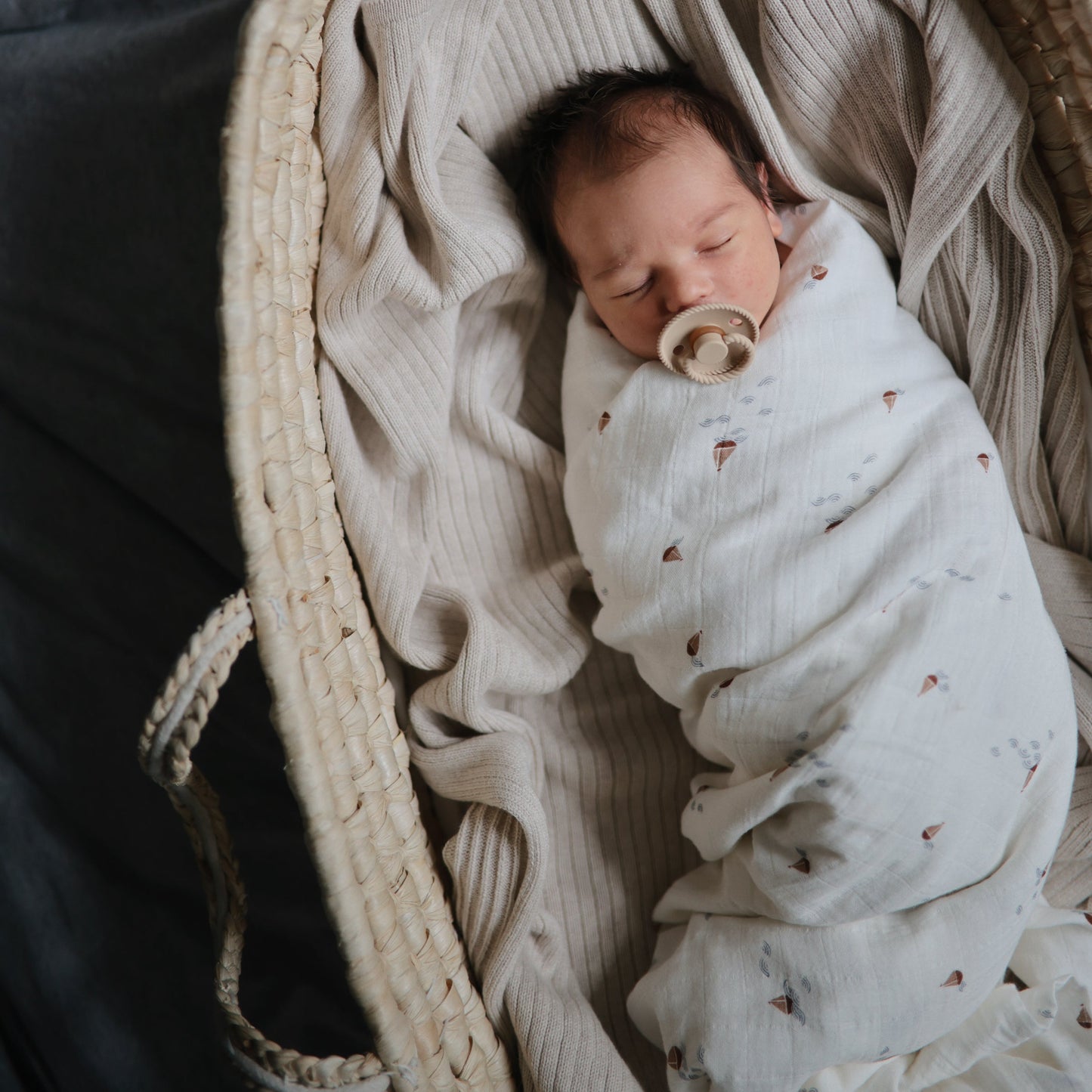 Organic Cotton Muslin Swaddle Blanket- Multiple Color Options
