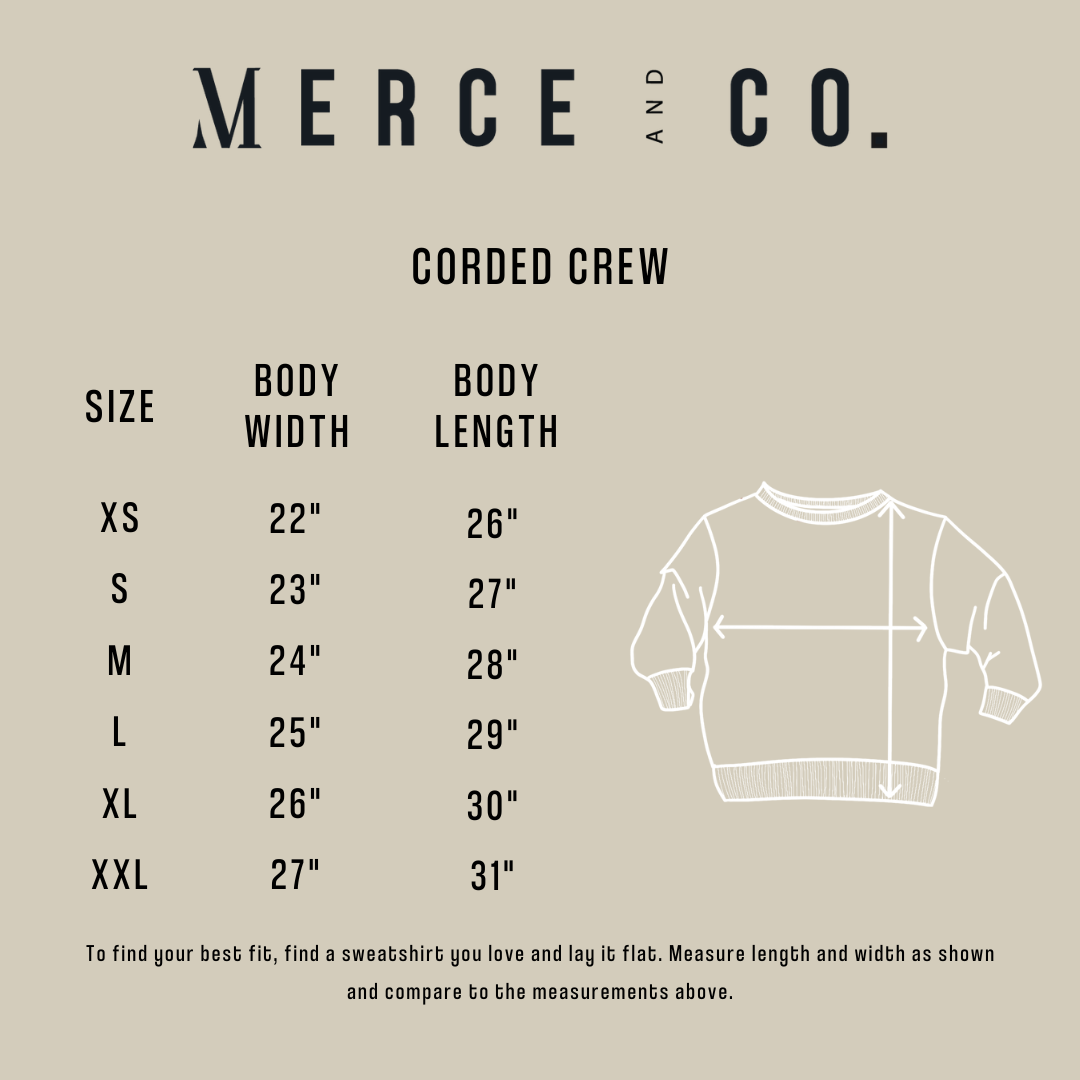 Elegant Mama Embroidered Corded Crewneck - Latte