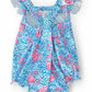 Crab Walk Ruffle Cross Back Romper