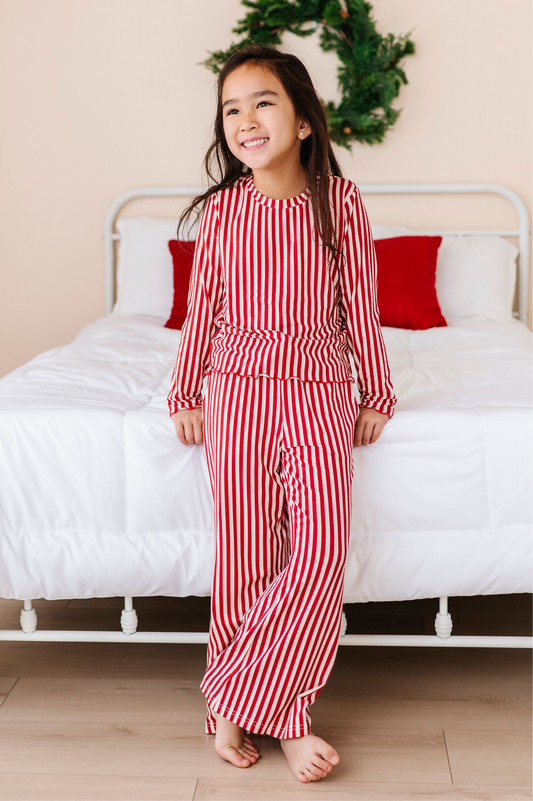 Red Stripes | GIRLS WIDE-LEG PAJAMA SET