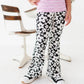 Retro Black and White Floral Flares