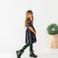 Black Plaid | Scoop Back Dress