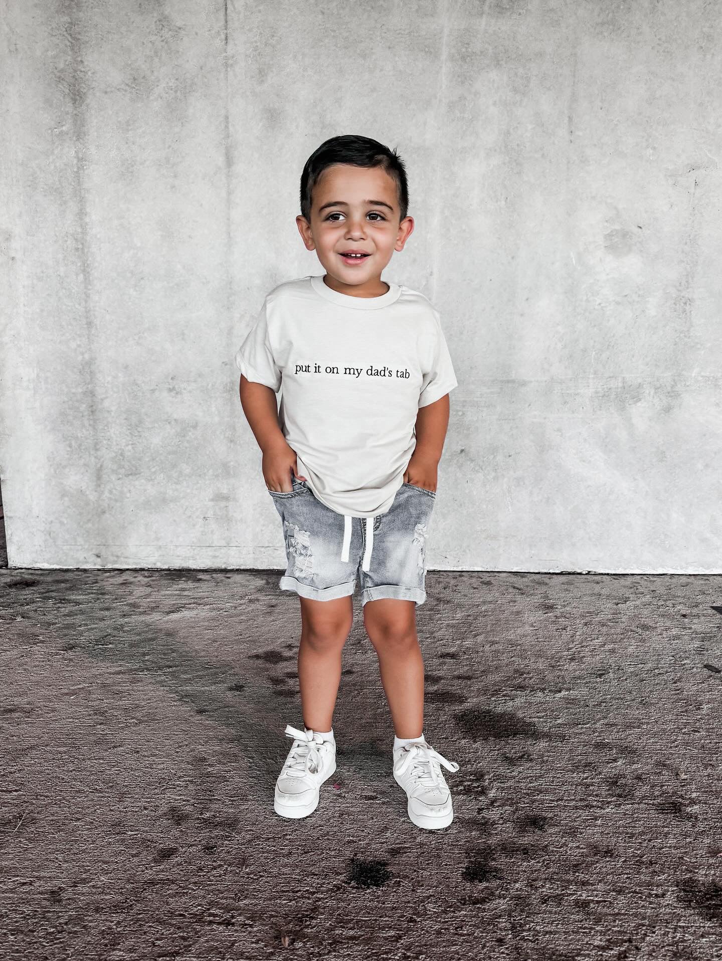 Put It On My Dad's Tab Embroidered T-Shirt